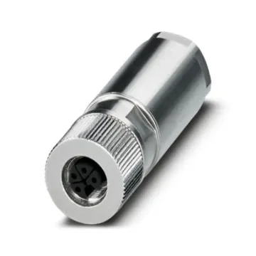 Phoenix Contact, SACC-M12FSL-4PL-CM SH IP65 Silver Cable Mount 4P Power Connector Socket, Rated At 16A, 63 V dc - 1080237 product image