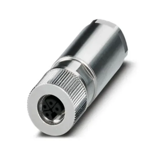 Phoenix Contact, SACC-M12FSL-4PL-CM SH IP65 Silver Cable Mount 4P Power Connector Socket, Rated At 16A, 63 V dc - 1080237 product image