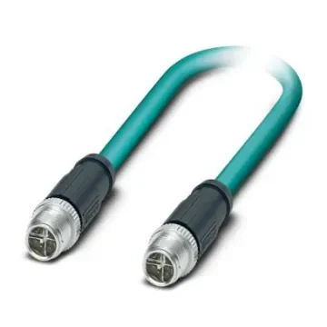 Phoenix Contact1440520, 20m Cat6a, Light Blue M12 to Male M12 Male, Shielded Shielded, Terminated Polyurethane Sheath product image