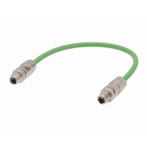 Molex220957, 1m, Green M12 to Male M12 Male, Shielded PUR Shielded, Terminated Polyurethane Sheath - 2209570116 product image