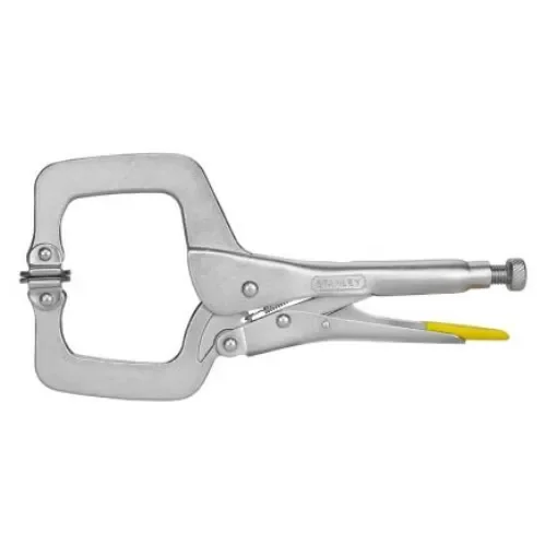 DeWALT 0-84-816 4-Piece Locking Pliers, 185 mm Overall, Bent, Flat Tip, 9in Jaw product image
