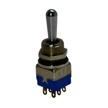 APEM Toggle Switch, Panel Mount, DPST, Solder Lug Terminal, 30V dc - 12147AX408 product image