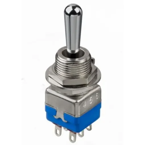 APEM Toggle Switch, Panel Mount, DPST, Solder Lug Terminal, 30V dc - 12148A product image