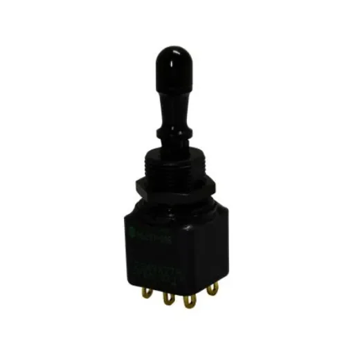 APEM Toggle Switch, Panel Mount, On-Off-On, DPST, Solder Lug Terminal, 30V dc - 12149-3VX778 product image
