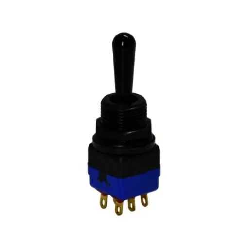 APEM Toggle Switch, Panel Mount, On-Off-On, DPST, Solder Lug Terminal, 30V dc - 12149AGX408 product image