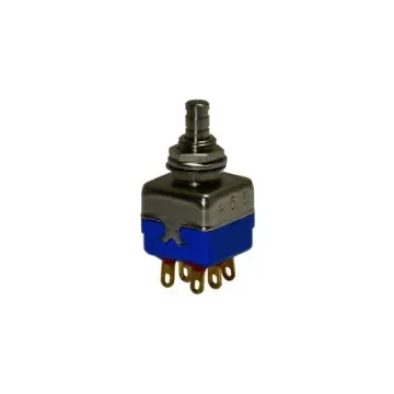 APEM 1300 Series Series Push Button Switch, DP, Bushing, 11.9mm Cutout, On/Mom, 30V dc - 13445A product image