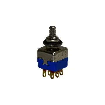 APEM 1300 Series Series Push Button Switch, DP, Bushing, 11.9mm Cutout, On/Mom, 30V dc - 13445AD2K product image
