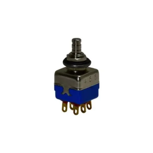 APEM 1300 Series Series Push Button Switch, DP, Bushing, 11.9mm Cutout, On/Mom, 30V dc - 13445AD2K product image