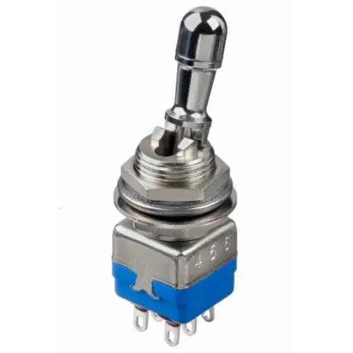 APEM Toggle Switch, Panel Mount, On-On, DPST, Solder Lug Terminal, 28V dc - 12146A-2V product image