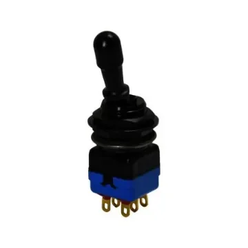APEM Toggle Switch, Panel Mount, On-On, DPST, Solder Lug Terminal, 28V dc - 12146AD2GK-2V product image