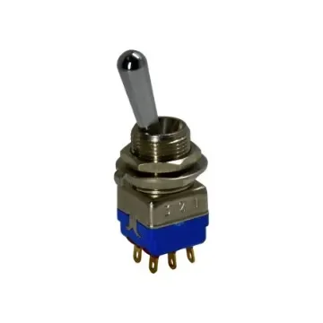 APEM Toggle Switch, Panel Mount, On-On, DPST, Solder Lug Terminal, 28V dc - 12146AK product image