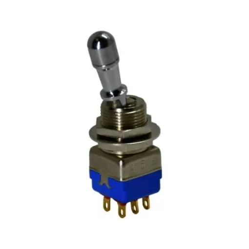 APEM Toggle Switch, Panel Mount, On-On, DPST, Solder Lug Terminal, 28V dc - 12146AK-1V product image