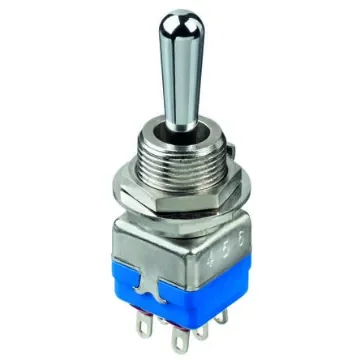 APEM Toggle Switch, Panel Mount, On-On-Momentary, DPST, Solder Lug Terminal, 30V dc - 12144-1RAK product image