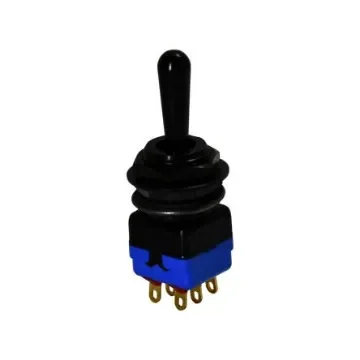 APEM Toggle Switch, Panel Mount, DPST, Solder Lug Terminal, 30V dc - 12147AD2GK product image