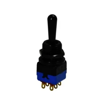 APEM Toggle Switch, Panel Mount, DPST, Solder Lug Terminal, 30V dc - 12147AD2GX408 product image