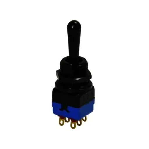 APEM Toggle Switch, Panel Mount, DPST, Solder Lug Terminal, 30V dc - 12147AD2GX408 product image