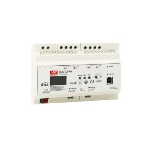 MEAN WELL DALI Control Unit, 2x16V Output, 7.68W Output, 2x250mA Output - DLC-02-KN product image