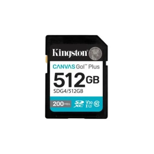 Kingston 512 GB SDXC SD Card, Class 10, U3, UHS-I, V30 - SDG4/512GB product image