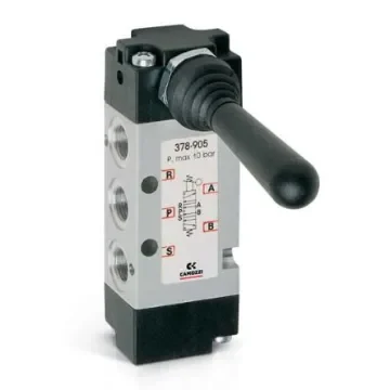 Camozzi Manual 5/3 Way CO Pneumatic Manual Control Valve 3 Series, G 1/8, G 1/8, 378-905 product image
