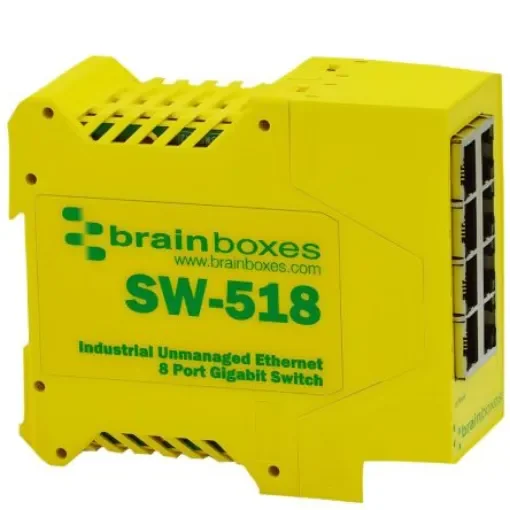 Brainboxes SW 518, Unmanaged 8 Port Ethernet Switch - SW-518 product image