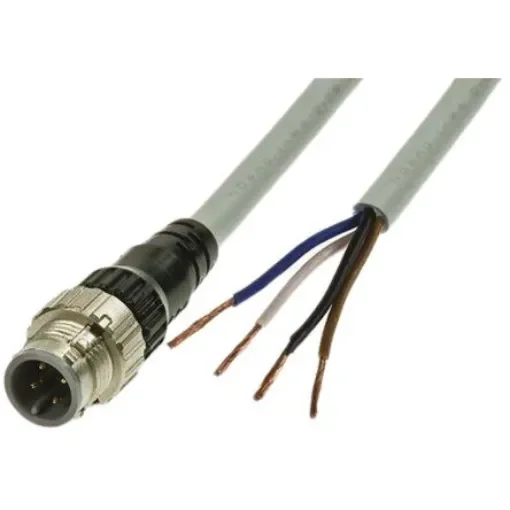 Omron Straight Male 4 way M12 to Unterminated Sensor Actuator Cable, 5m - XS5H-D421-G80-F product image