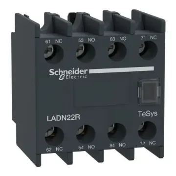 Auxiliary Contact Block, 4 Contact, 2NO/2NC, Screw Mount, TeSys Deca LADN - LADN22R product image
