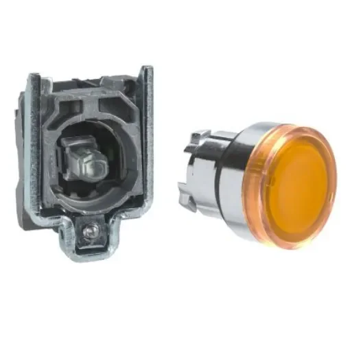 Harmony XB4 Series Illuminated Illuminated Push Button Switch, Spring Return, Flush Mount, 22.5mm Cutout, 1 NO, Orange - XB4BW35B1 product image