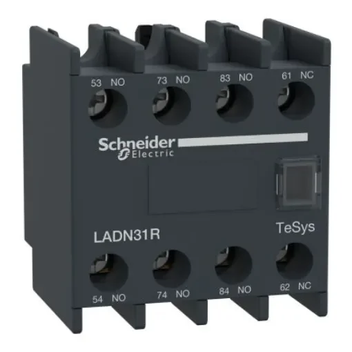 Auxiliary Contact Block, 4 Contact, 3NO/1NC, Screw Mount, TeSys Deca LADN - LADN31R product image