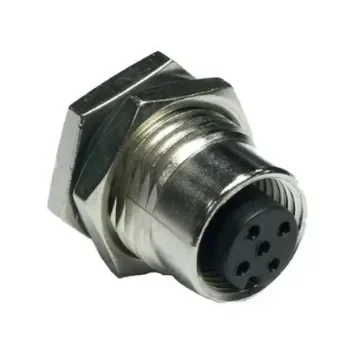 Amphenol Industrial Industrial Circular Connectors, 12 Contacts, Panel Mount, M12 Connector, Socket, Female, IP68, - M12A-12PFFS-SF8B50 product image