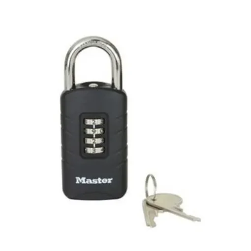 Master Lock Padlock Weatherproof Zinc Padlock, Keyed Alike, 8mm Shackle, 48mm Body - 656EURDBLK product image