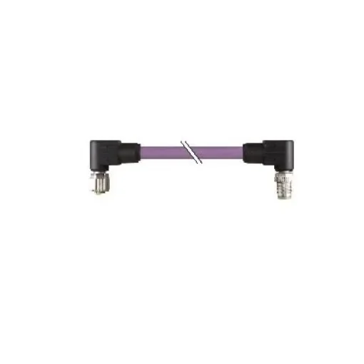 B&R Industrial Automation GmbH Right Angle Female 4 way M12 to Right Angle Male 4 way M12 Cable, 5m - X67CA0X11.0050 product image