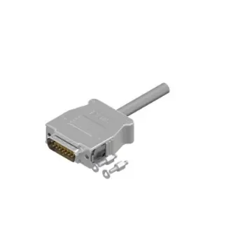 Amphenol Industrial 16-5123 15 Way Cable Mount D-sub Connector Plug, with Snap locks - 16-512400 product image