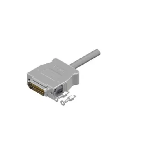 Amphenol Industrial 16-5123 15 Way Cable Mount D-sub Connector Plug, with Snap locks - 16-512400 product image