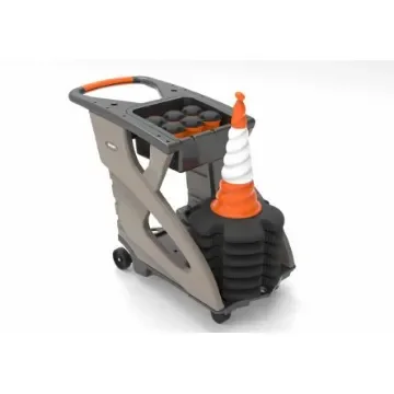 Skipper Grey Safety Barrier, Red, White Tape - UNICART-06-YRW product image