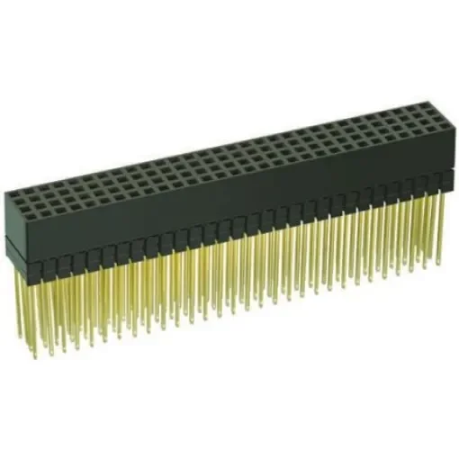 HARWIN Straight Through Hole Mount PCB Socket, 120-Contact, 4-Row, 2mm Pitch, Solder Termination - M22-6003005 product image