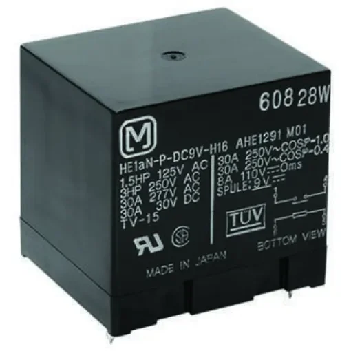 Panasonic PCB Mount Power Relay, 24V dc Coil, 48A Switching Current, SPST - HE1AN-P-DC24V-Y5 product image