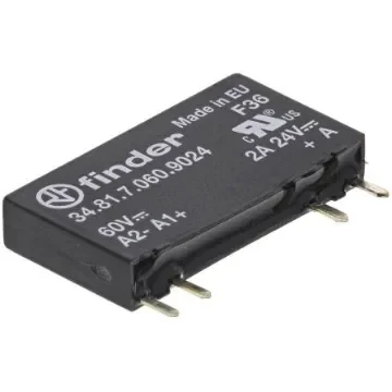 Finder 34 Series Solid State Relay, 6 A Load, PCB Mount, 24 V dc Load, 60 V dc Control - 34.81.7.060.9024 product image