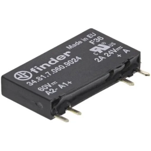 Finder 34 Series Solid State Relay, 6 A Load, PCB Mount, 24 V dc Load, 60 V dc Control - 34.81.7.060.9024 product image