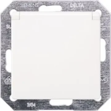 Siemens DELTA White 1 Gang Plug Socket, 16A, Type F - German Schuko, Indoor Use - 5UB1915 product image