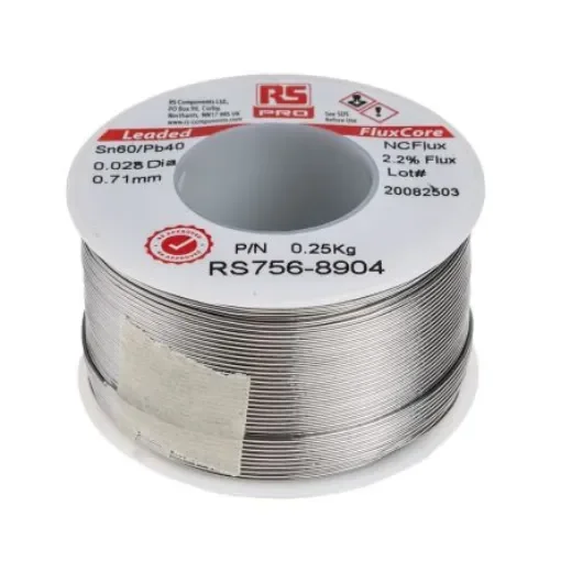 RS PRO Wire, 0.71mm Lead solder, 183°C Melting Point - 7568904 product image