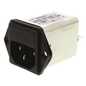 EPCOS 10A, 250 V ac/dc Panel Mount IEC Inlet Filter B84773A0010A000, Tab product image