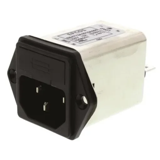 EPCOS 10A, 250 V ac/dc Panel Mount IEC Inlet Filter B84773A0010A000, Tab product image