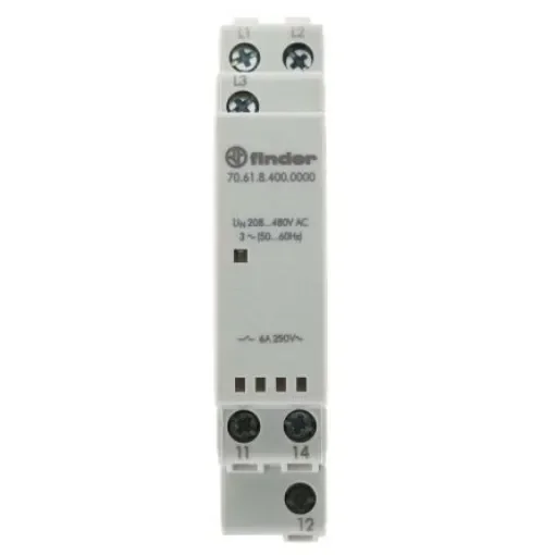 Finder Voltage Monitoring Relay, 3 Phase, SPDT, DIN Rail - 70.61.8.400.0000 product image