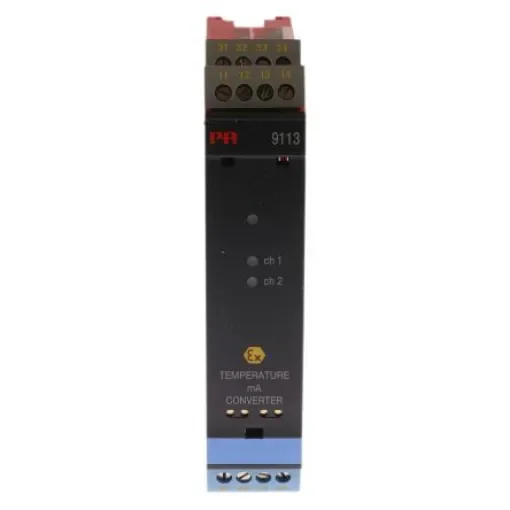 PR Electronics 9100 Series Temperature Converter, Current, RTD, Thermocouple Input, Current, Relay Output, 19.2 - 9113BB product image