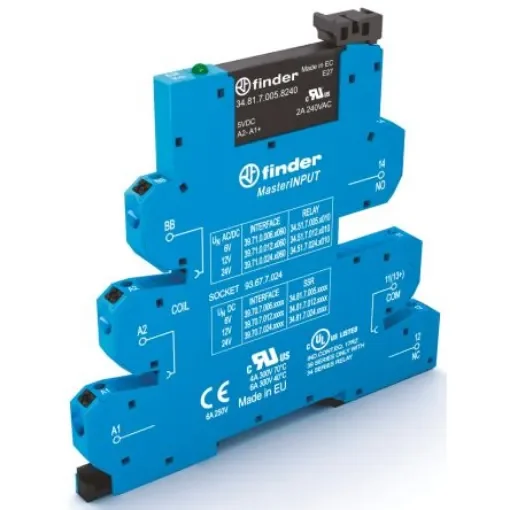 Finder Series 39 Series Solid State Interface Relay, 13.2 V Control, 2 A Load, DIN Rail Mount - 39.70.7.012.9024 product image