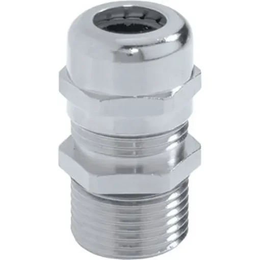 Lapp SKINTOP Series Metallic Nickel Plated Brass Cable Gland, M40 Thread, 19mm min., 28mm max., IP68 - 53112660 product image