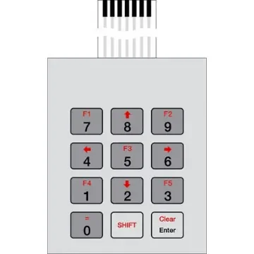 Bopla IP65 12 Key Conductive Silver Membrane Keypad - 70033512 FT 33512 D product image