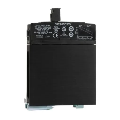 Sensata Crydom DR22 Series Solid State Relay, 30 A Load, DIN Rail Mount, 600 V rms Load, 32 V dc Control - DR2260D30V product image