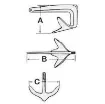Osculati - Trefoil Anchor, foldable 5 kg - 01.104.05 product image