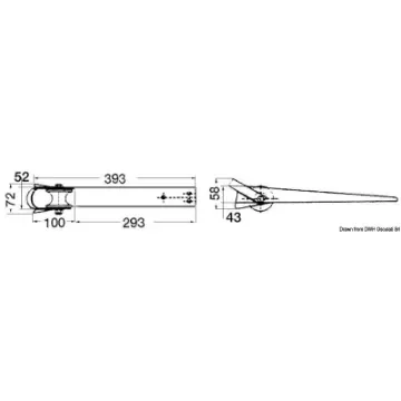 Osculati - SS bow roller 393 x 52 mm - 01.118.86 product image